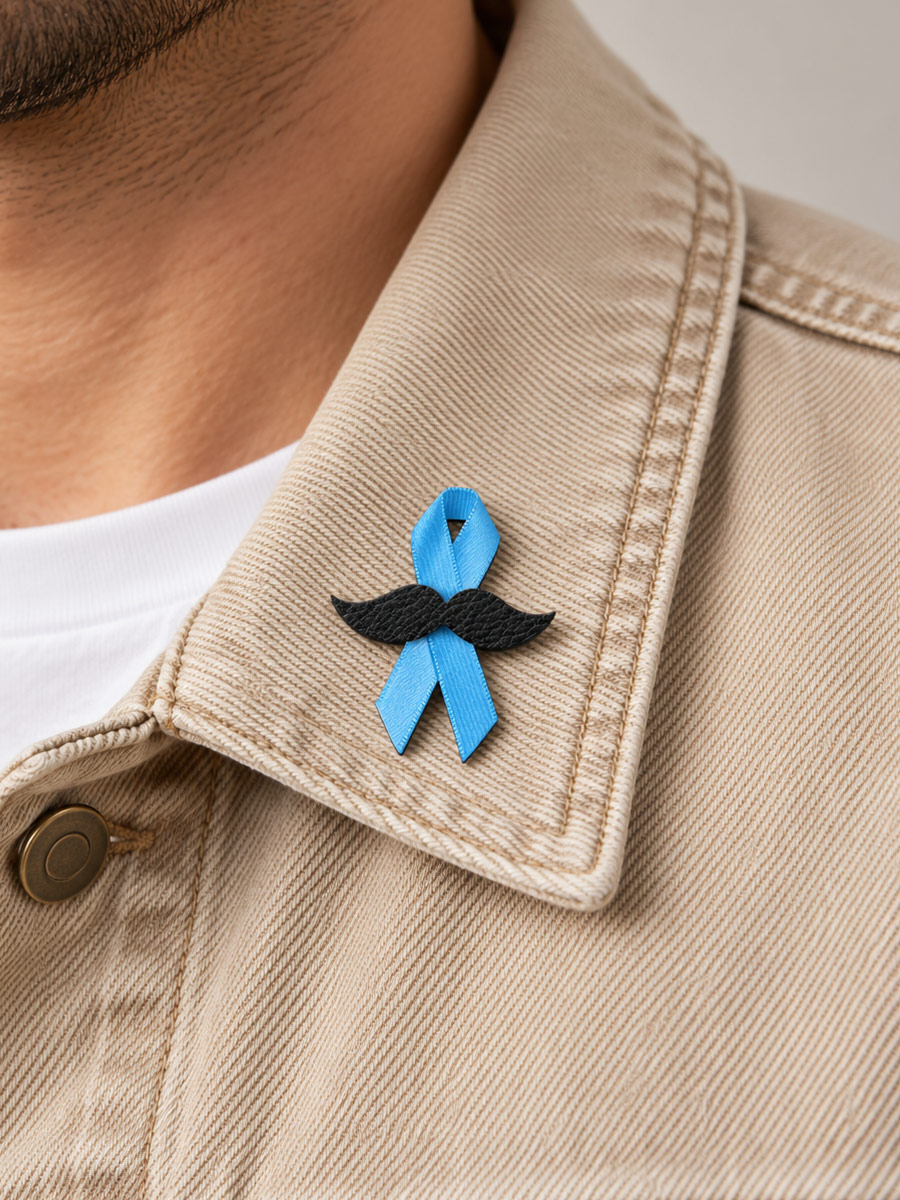 pin's bleu movember entreprise logo