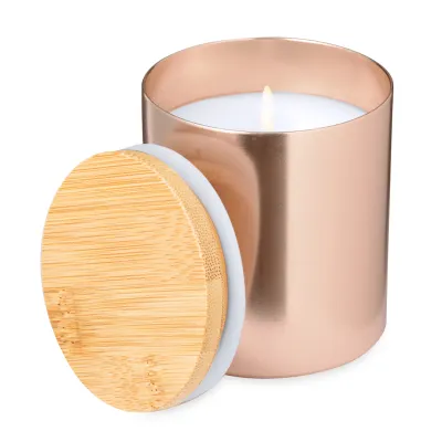 Bougie chic dans un pot en métal