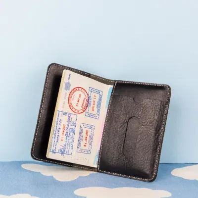 Etui passeport et carte grise en cuir fabriqué en France