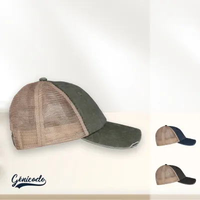 Casquette trucker effet déchiré unisexe