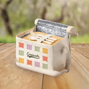 Sac isotherme coton et aluminium avec lunch box
