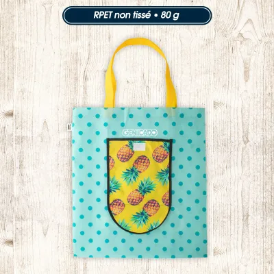 Sac shopping pliable en non-tissé