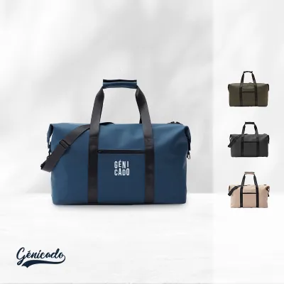 Sac de voyage personnalisé en cuir nubuck végan