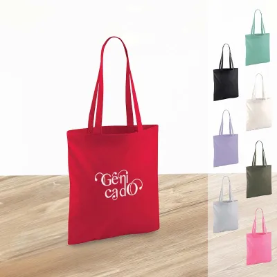 Sac tissu à anses longues - Naturel publicitaire