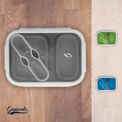 Lunch box rétractable double compartiment personnalisable