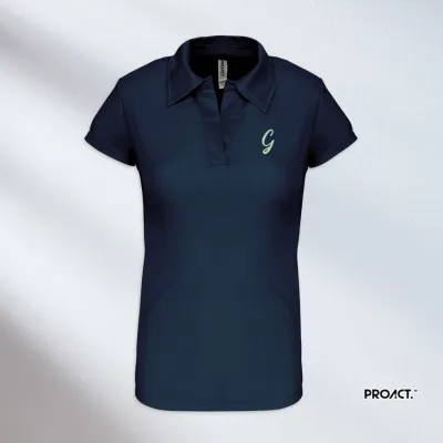 Polo sport manches courtes femme respirant