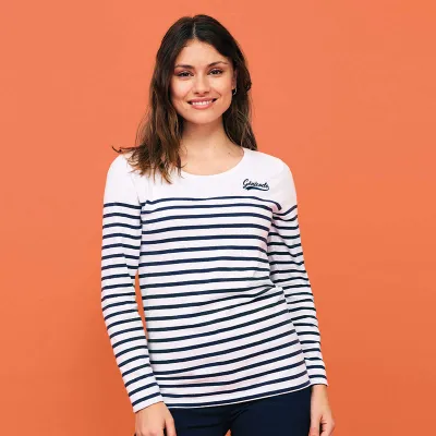 Marinière manches longues 160 gr/m2 femme