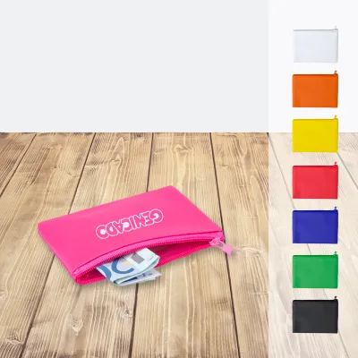 Porte-monnaie personnalisé zippé en microfibre