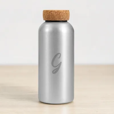 Bouteille en aluminium avec bouchon liège 600ml