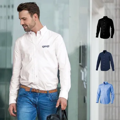 Chemise Oxford homme à manches longues