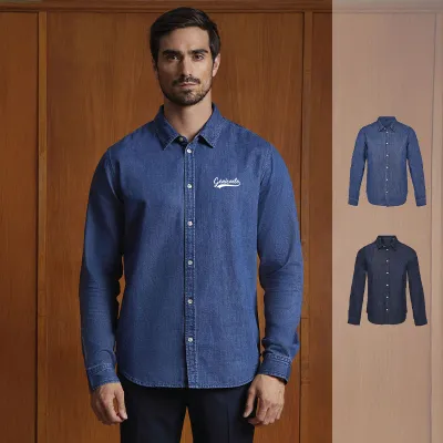 Chemise homme denim 100% coton