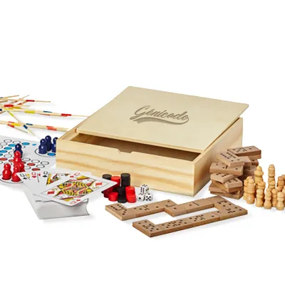 Coffret de jeux en bois