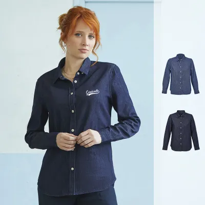 Chemise denim femme 100% coton