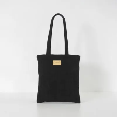Tote bag polyester velours côtelé recyclé
