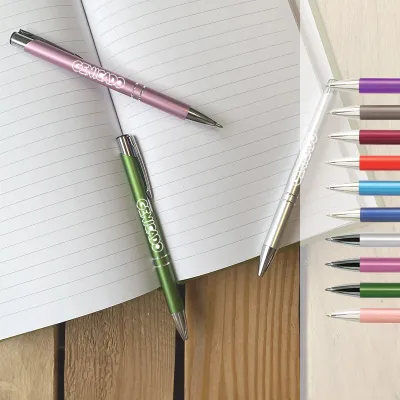 Stylo métal écriture fluide 10 coloris