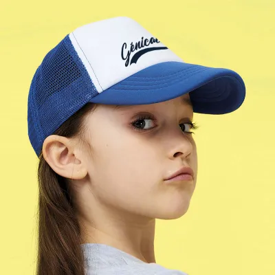 Casquette 5 panneaux trucker polyester enfant