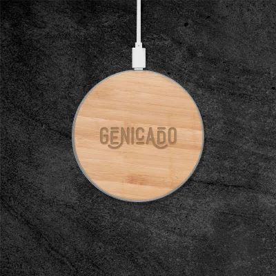 Chargeur personnalisable en bambou