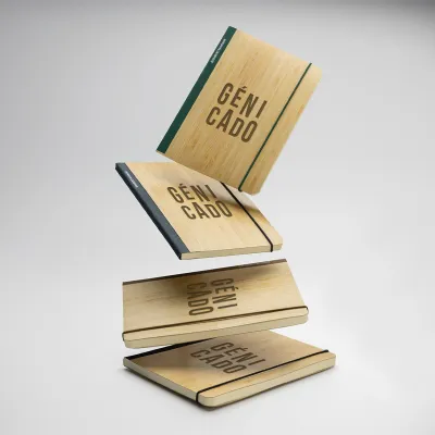 Carnet de notes publicitaire A5 en bambou