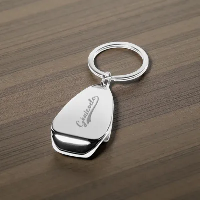 Porte-clé décapsuleur argenté