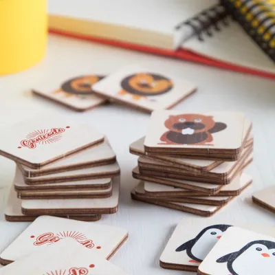 Jeu de memory en bois