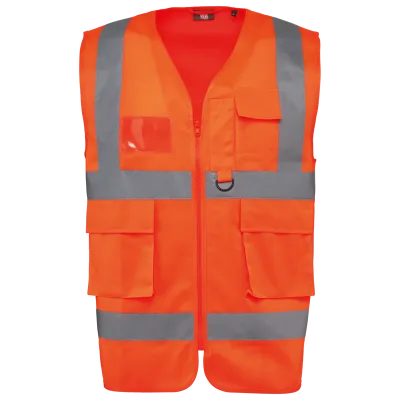 Gilet de sécurité haute visibilité recyclé avec zip unisexe