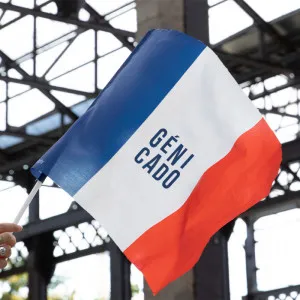 Drapeau de supporter personnalisé en RPET