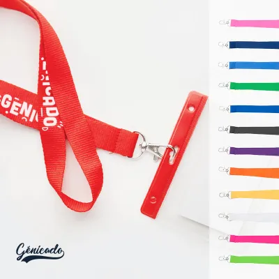 Tour de cou lanyard en 12 coloris