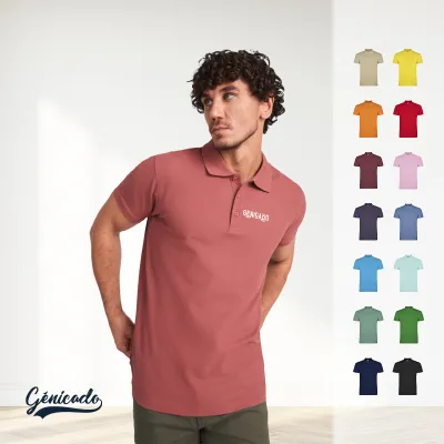 Polo à manches courtes 100% coton avec coutures renforcées
