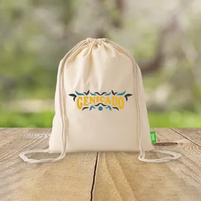 Sac cordon en coton organique 140 g/m²