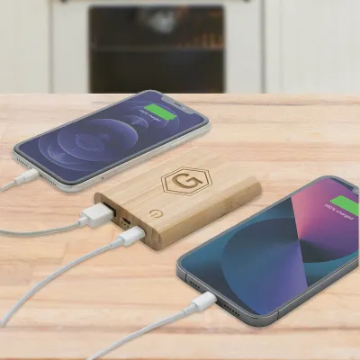 Batterie de secours 5000 mAh en bambou