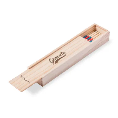 Mikado en bois publicitaire