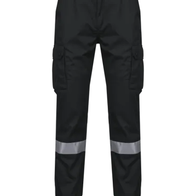 Pantalon cargo unisexe avec bas élastiqué et bande réfléchissante