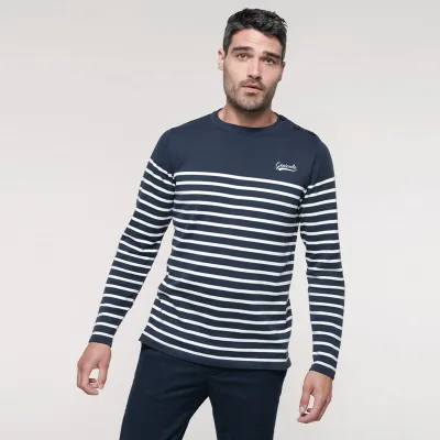 Pull homme marin 100% coton