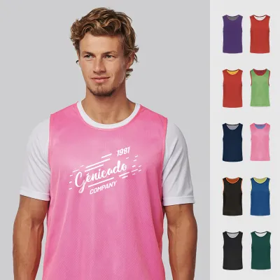 Chasuble réversible multisports maille ajourée
