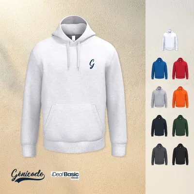 Sweat-shirt à capuche doublée polycoton unisexe