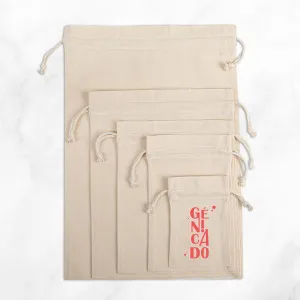 Sac pochon coton fermeture cordons