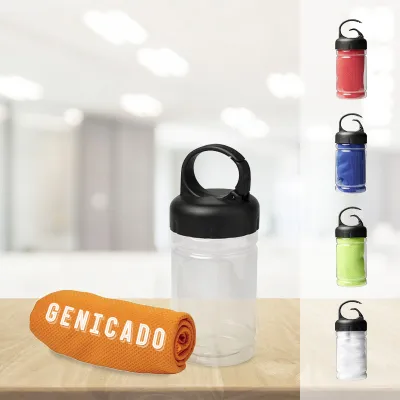 Serviette avec housse en PET