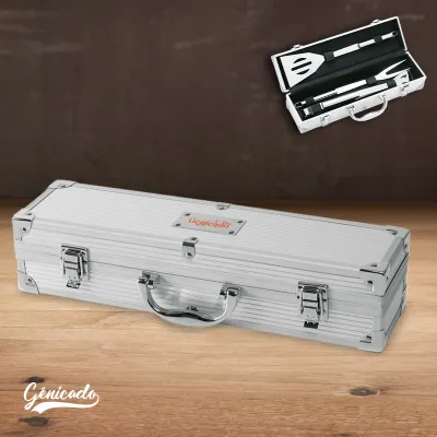 Coffret barbecue 3 pièces en aluminium