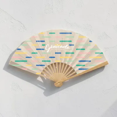 Eventail bambou et tissu