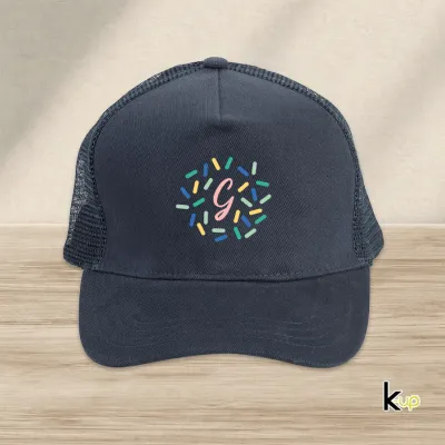 Casquette trucker 5 panneaux 100 % polyester