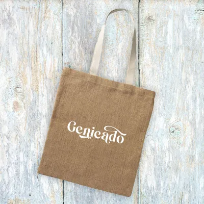 Sac en jute shopping anses coton