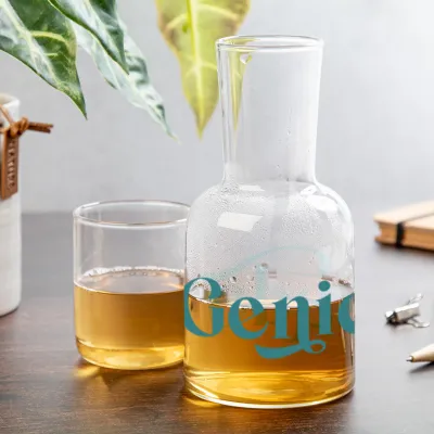 Set avec carafe en verre borosilicaté 800 ml
