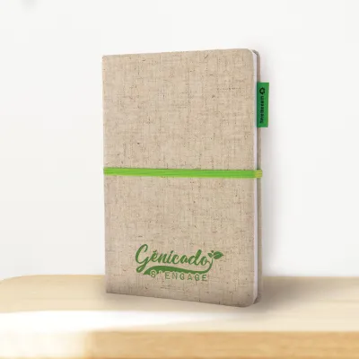 Carnet personnalisé A5 couverture en jute et coton