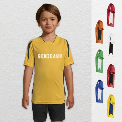 Maillot travaillé enfant manches courtes personnalisé