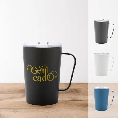 Mug thermos inox recyclé RCS avec couvercle