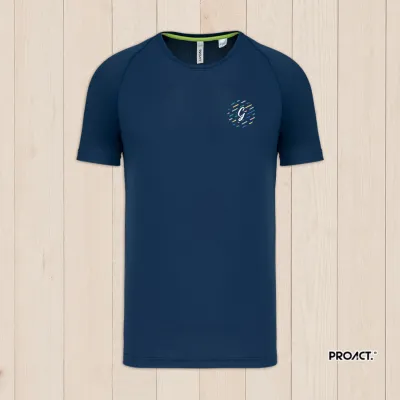 T-shirt de sport à col rond recyclé homme