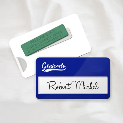 Badge étiquette publicitaire
