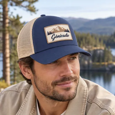 Casquette trucker 5 panneaux en coton canvas