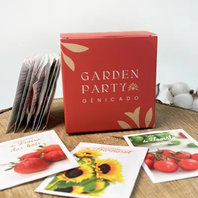 Boîte un an de jardinage avec sachets de graines