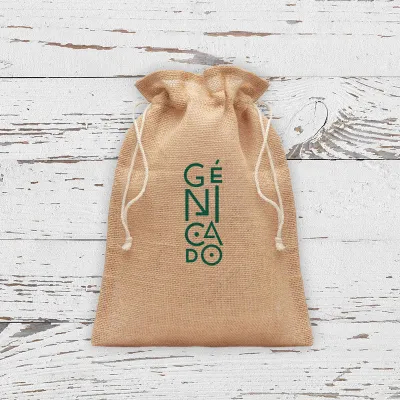 Sac en jute format moyen cadeau